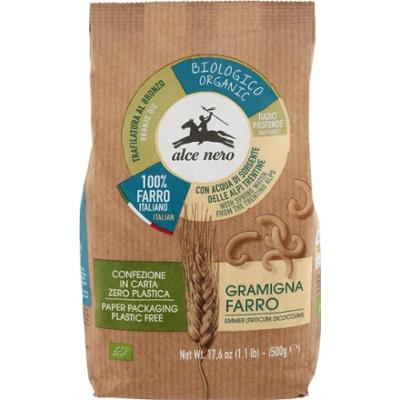 Alce nero spa Makaron orkiszowy Gramigna Alce Nero 500g