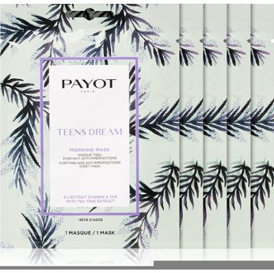 Payot Morning Mask Teens Dream Oczyszczająca i odświeżająca maska w płachcie do skóry mieszanej i tłustej 5 sztuk