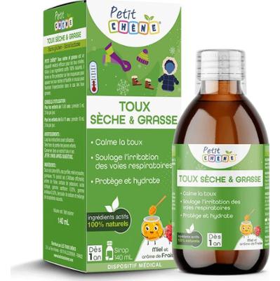Petit Chêne Syrop na suchy i uciążliwy kaszel Miód i truskawka 140ml