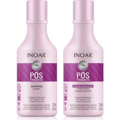 INOAR Pos Progress zestaw do włosów po keratinovém narovnání i nanoplastiku 2× 250 ml