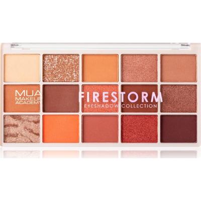 MUA Makeup Academy Profesjonalna paleta cieni do powiek 15 odcieni Color Firestorm 12g