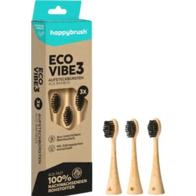 Happybrush Eco VIBE 3 - 3-częściowe głowice bambusowe