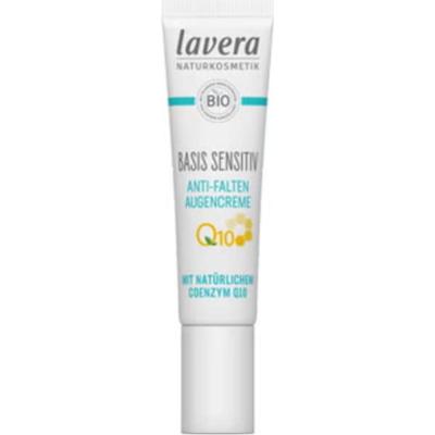 Lavera base sensitiv - Przeciwzmarszczkowy krem pod oczy Q10, 15 ml