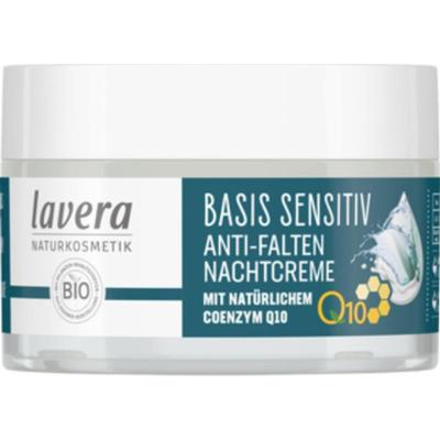 Lavera baza sensitiv - Przeciwzmarszczkowy krem na noc Q10, 50 ml