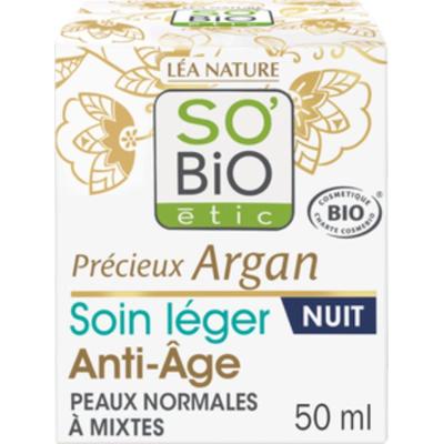 Natura Lea so bio étic Arganowy lekki krem przeciwstarzeniowy na noc, 50 ml