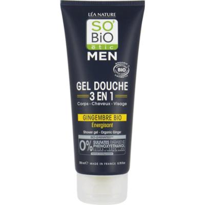 Natura Lea so bio étic Żel pod prysznic 3w1 dla mężczyzn do twarzy, ciała i włosów Imbir (200 ml)