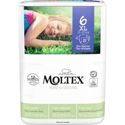 Moltex Pure & Nature XL Rozmiar 6 ECO pieluszki jednorazowe 13-18 kg 2
