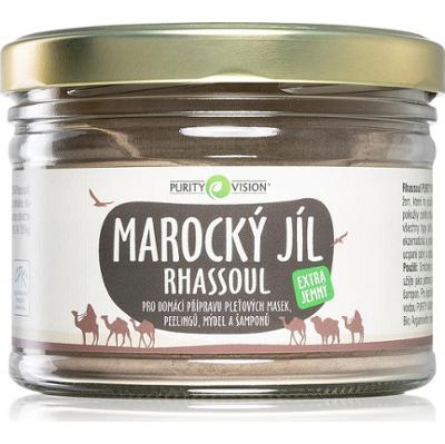 Purity Vision Glinka marokańska Rhassoul do przygotowywania maseczek, peelingów, mydeł i szamponów 450 g