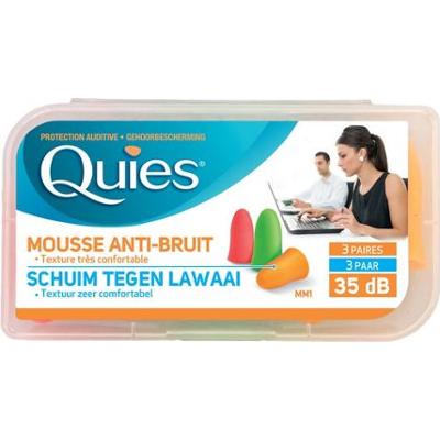 Quies Ochronniki słuchu - pianka redukująca hałas 3 pary
