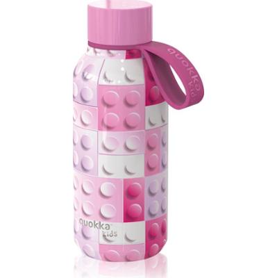 Quokka Solidny termos dziecięcy ze ściągaczem Pink Cegły 330 ml
