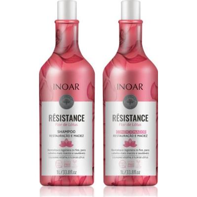INOAR Résistance Flor de Lótus zestaw do włosów osłabionych 2× 1000 ml