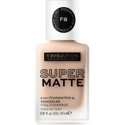 Revolution Relove Super Matte długotrwały matujący podkład kolor F6 24 ml