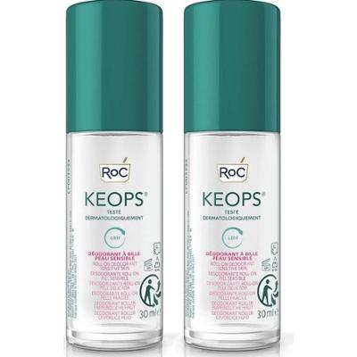Roc Keops - Dezodorant Sensitive - Aloe Vera - Skóra wrażliwa - Roll-on - OPAKOWANIE 2x30 ml