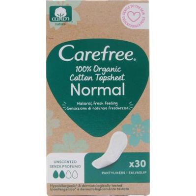 Carefree Wkładki higieniczne 100% bawełna organiczna Normal Distesi, 30 sztuk