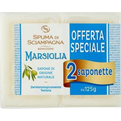 Spuma Di Sciampagna Mydło marsylskie 125 gramów 2 sztuki