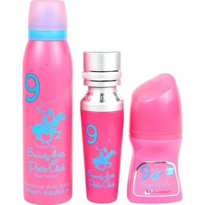 Ustawić Beverly Hills Polo Club: N. 9 Woda perfumowana dla kobiet 50 ml + n. 9 Antyperspirant w kulce dla kobiet 50 ml + 1982 - Sport 9 Odświeżający s