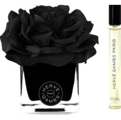 Ustawić Herve Gambs: Ombre Patchouli, Spray do pomieszczeń, 10 ml + Black Couture Flower, Porcelain, Dyfuzor Aroma Trzcina czarna