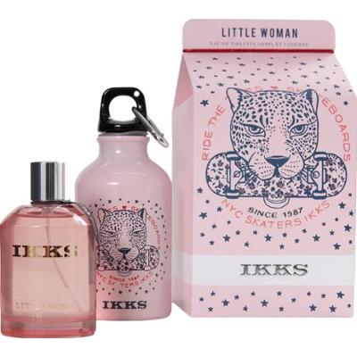 Ustawić Ikks: Little Eau De Toilette dla kobiet 100ml + Little GWP różowa szklana butelka na wodę