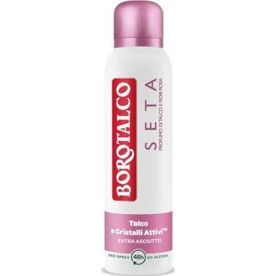 Borotalco Dezodorant w sprayu Silk Talk i różowe kwiaty 150ml
