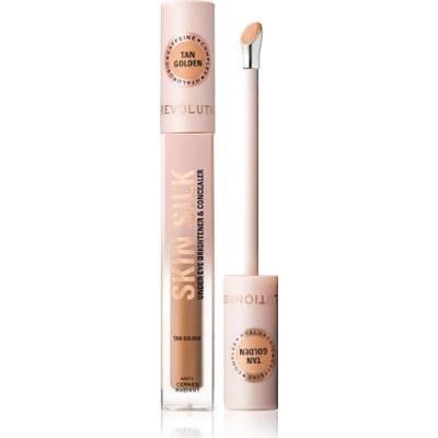 Makeup Revolution Skin Silk Under Rozświetlający Korektor Tan Golden 4ml