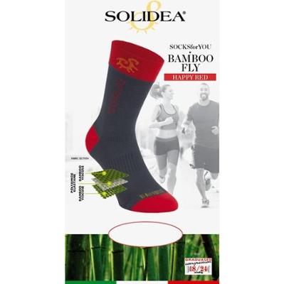 Solidea Skarpetki For You Bamboo Fly Happy Red kompresja 18 24mmhg Czarny 5XXL