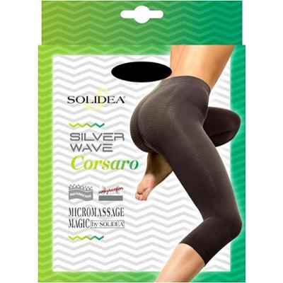 Solidea Legginsy Silver Wave Corsaro z przędzy bakteriostatycznej, czarne, XL
