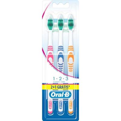Oral-B Szczoteczki Classic Care Średnie 3 Sztuki