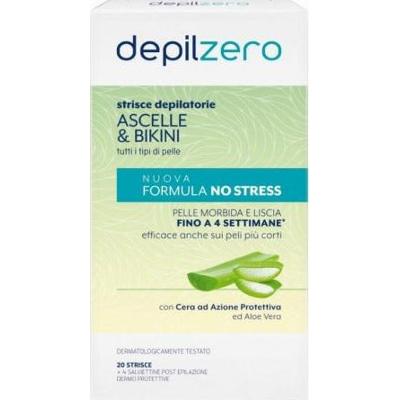 Depilzero Paski do depilacji pach i bikini oraz 4 chusteczki po depilacji