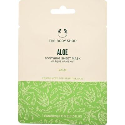 The body shop Aloesowa łagodząca maska peelingująca do twarzy (chusteczka) 18 ml