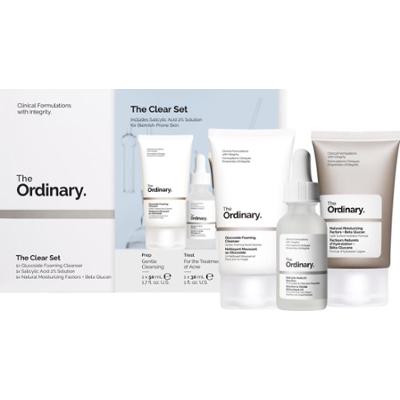The Ordinary Ten Clear Zestaw prezentowy żel oczyszczający 50 ml + serum do twarzy 30 ml + krem-żel nawilżający 30 ml