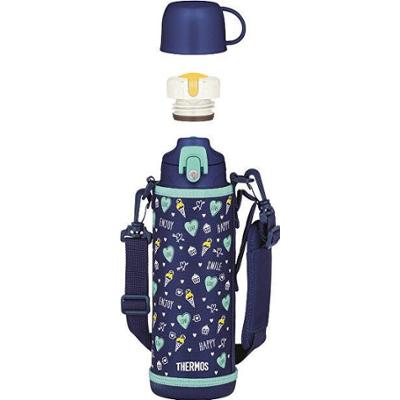 Thermos Termos dla dzieci z dwoma zatyczkami - granatowy 1000 ml