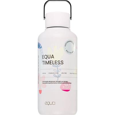 Equa Butelka na wodę Timeless ze stali nierdzewnej, mała, Flower Power, 600 ml
