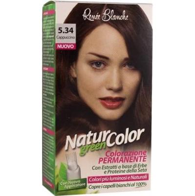 Renee Blanche Farba do włosów trwała koloryzacja Naturale Kolor naturalny zielony 534 Cappuccino
