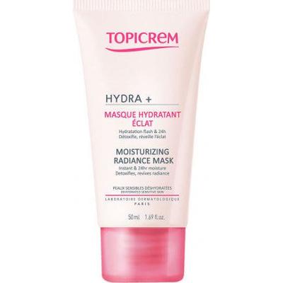 Topicrem Hydra+ - Rozświetlająca maska nawilżająca - Skóra odwodniona, wrażliwa 50 ml