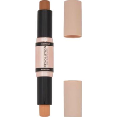 Makeup Revolution Kredka podwójna Fast Base do konturowania w ciemnym kolorze 2x4,3 g