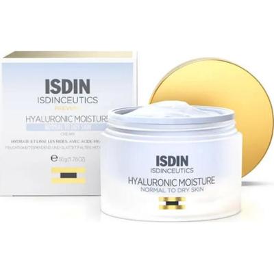 Isdin Hialuronic Moisture Krem nawilżający do twarzy i przeciwzmarszczkowy do skóry normalnej i mieszanej Prevent 50g
