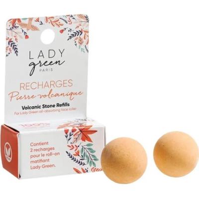Lady Green 2 wkłady do matującego roll-onu z kamieniem wulkanicznym 18g