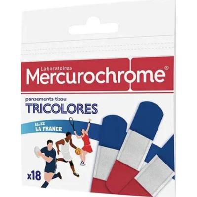 Plastry tkaninowe Mercurochrome Tricolor x18