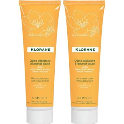 Klorane Krem do depilacji słodkich migdałów 2x150ml