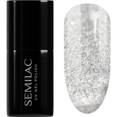 Semilac Lakier do paznokci hybrydowy UV Winter Collection Gel z lampą UV/LED Kolor 605 Biały Flash 7 ml