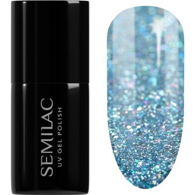 Semilac Lakier hybrydowy UV Winter Collection Gel Nail Polish z lampą UV/LED Color 610 Frosty Christmas 7 ml