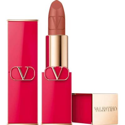 Valentino Czerwona matowa szminka w kremie 107A z możliwością ponownego napełnienia 3,5 g