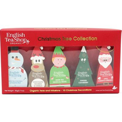 English Tea Shop Zestaw Prezentowy z Figurkami Świątecznymi na Drzewku Bio 10 Piramidek