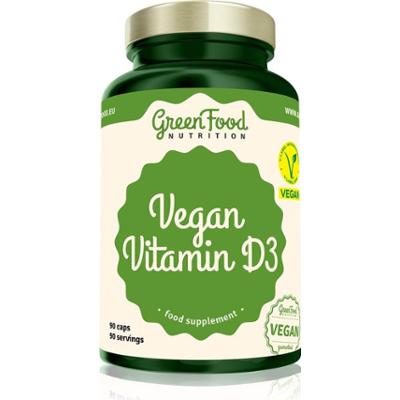 GreenFood Nutrition Wegańskie kapsułki z witaminą D3 z witaminą D 90 kapsułek