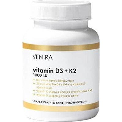 Venira Witamina D3 + K2 80 kapsułek