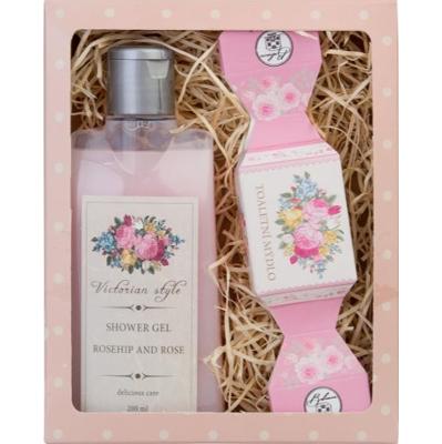 Bohemia Gifts & Cosmetics Pudełko upominkowe w stylu wiktoriańskim Żel pod prysznic 200 ml + mydło ręcznie robione 30 g