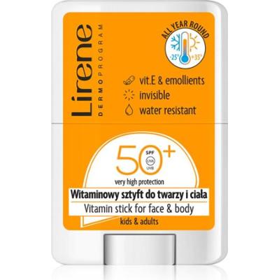 Lirene Vitamin Stick miejscowa ochrona przeciwsłoneczna do twarzy i ciała SPF 50 15 g