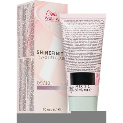 Angielska farba do włosów Wella Shinefinity Zero Lift Glazura 60ml 09/13 | Bardzo jasny, złocisto-popielaty blond