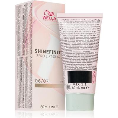 Angielska farba do włosów Wella Shinefinity Zero Lift Glazura 60ml 06/07 | Ciemny naturalny brązowy blond
