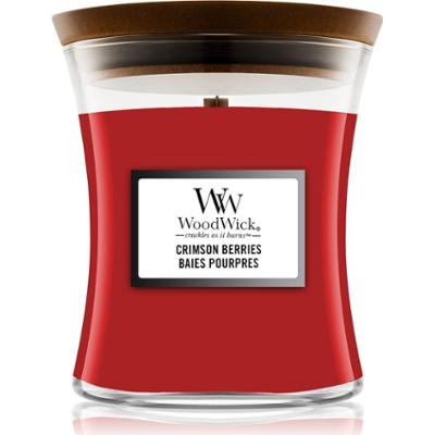 Świeca zapachowa Woodwick Crimson Berries w słoiczku 85 g